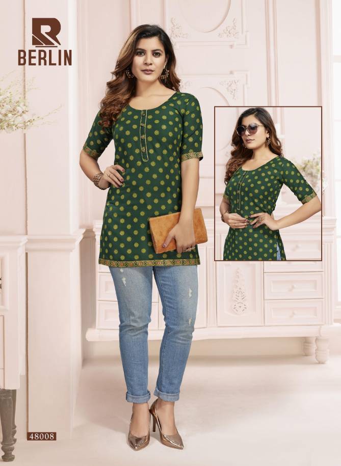 Raashi Berlin New Casual Wear Rayon Designer Top Collection
